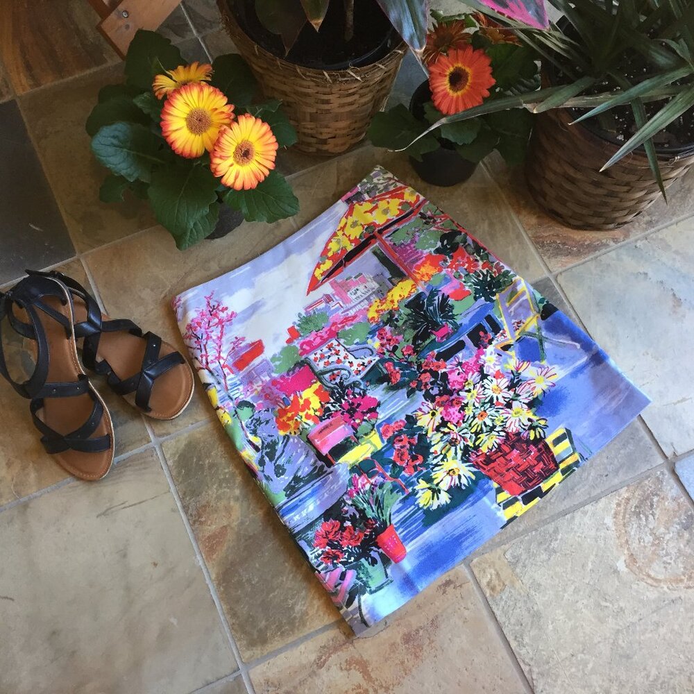 Talbots Garden Terrace Print Skirt NWT
